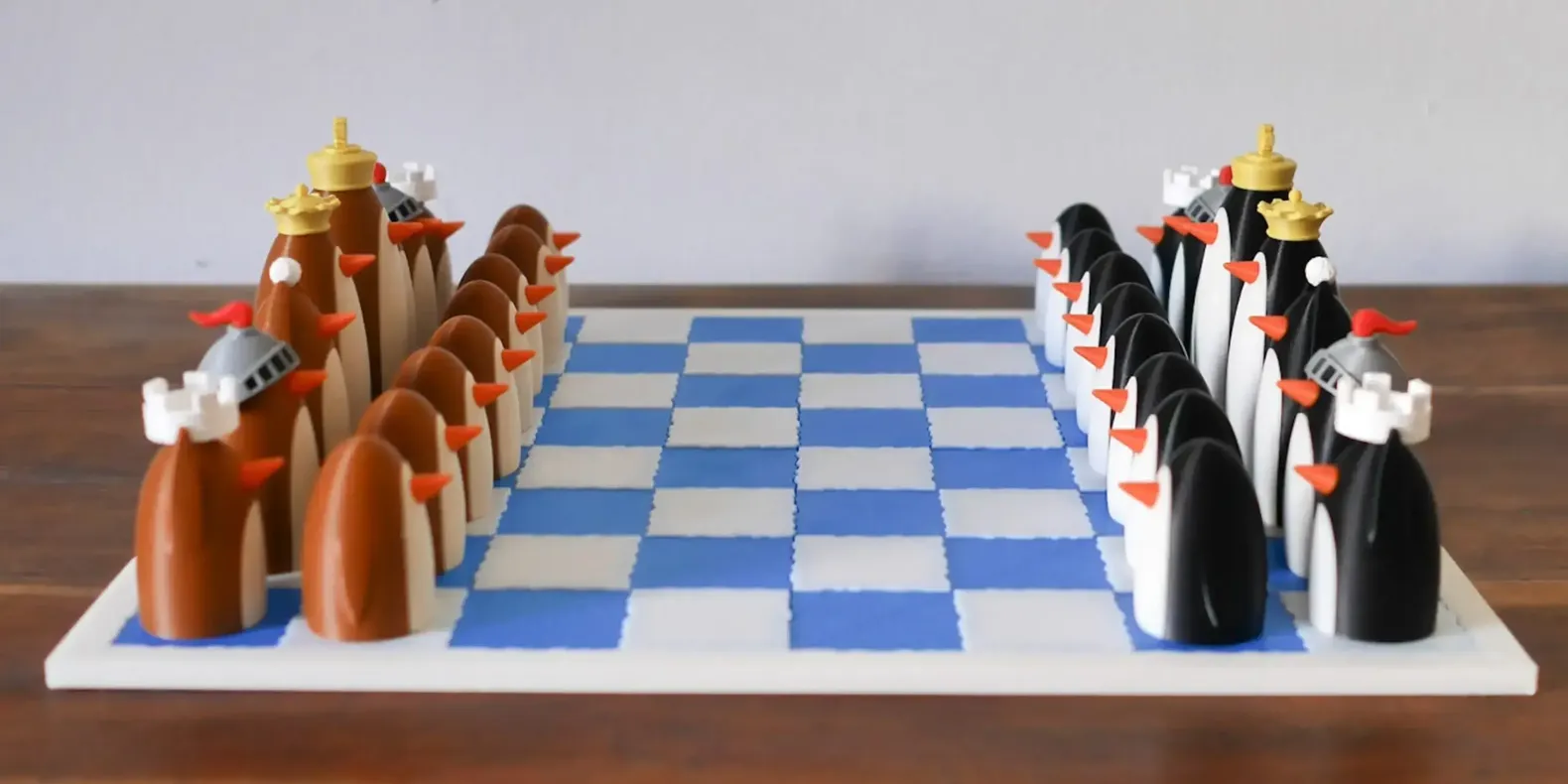 Arquivo STL 3D do jogo de xadrez Penguin